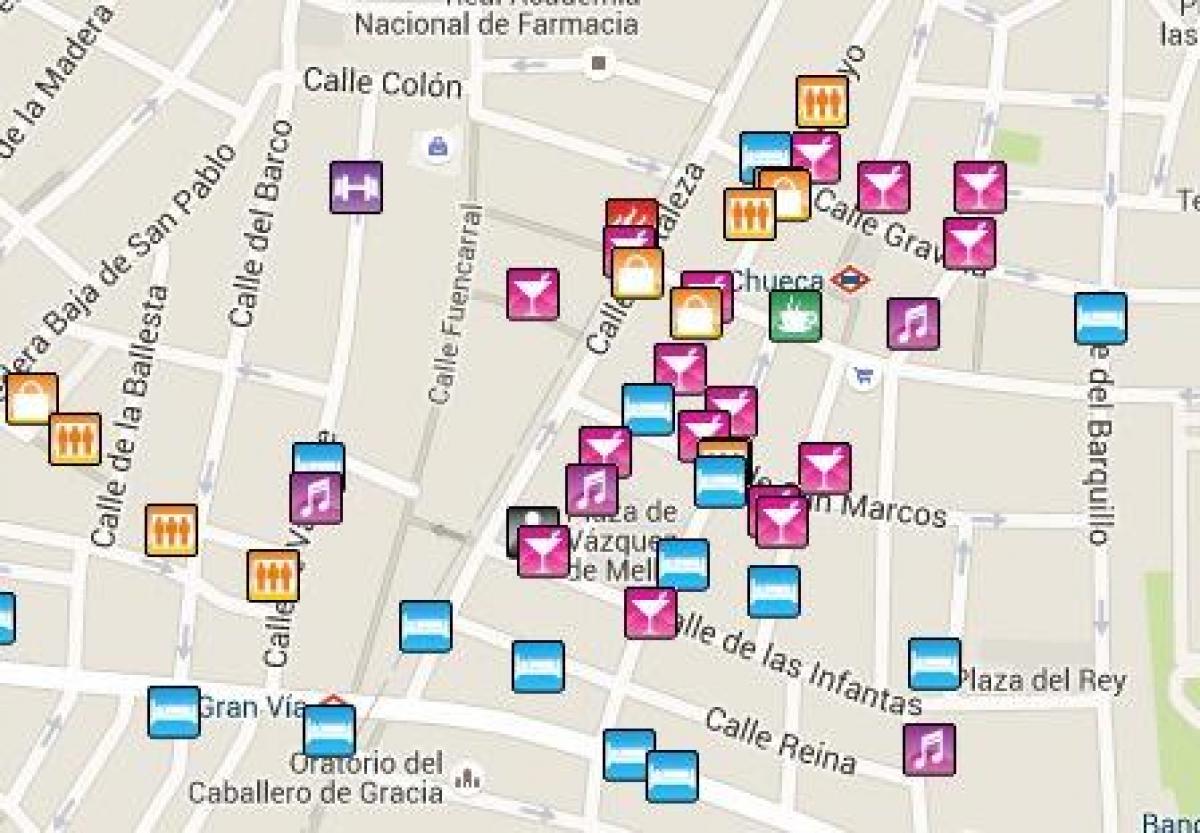 gay área Madrid mapa