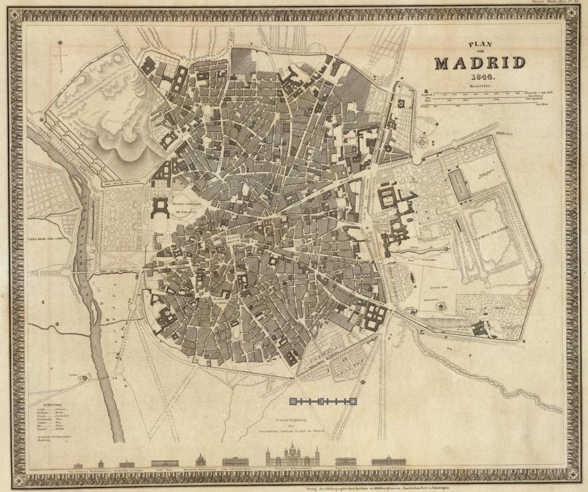 mapa de Madrid, cidade vella