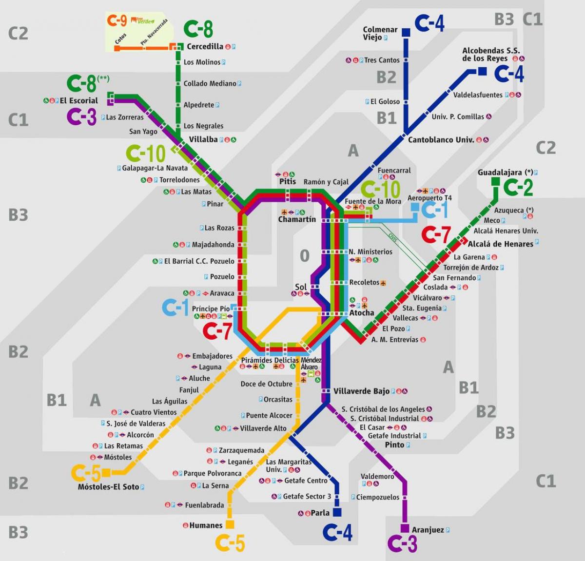 mapa de Madrid atocha estación de ferrocarril