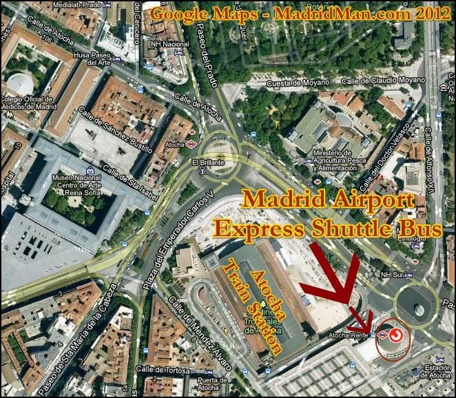puerta de atocha tren a estación mapa
