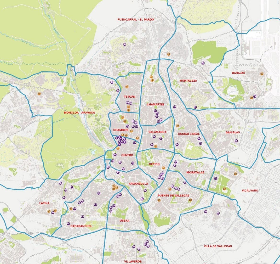 mapa de Madrid chamartín estación de tren