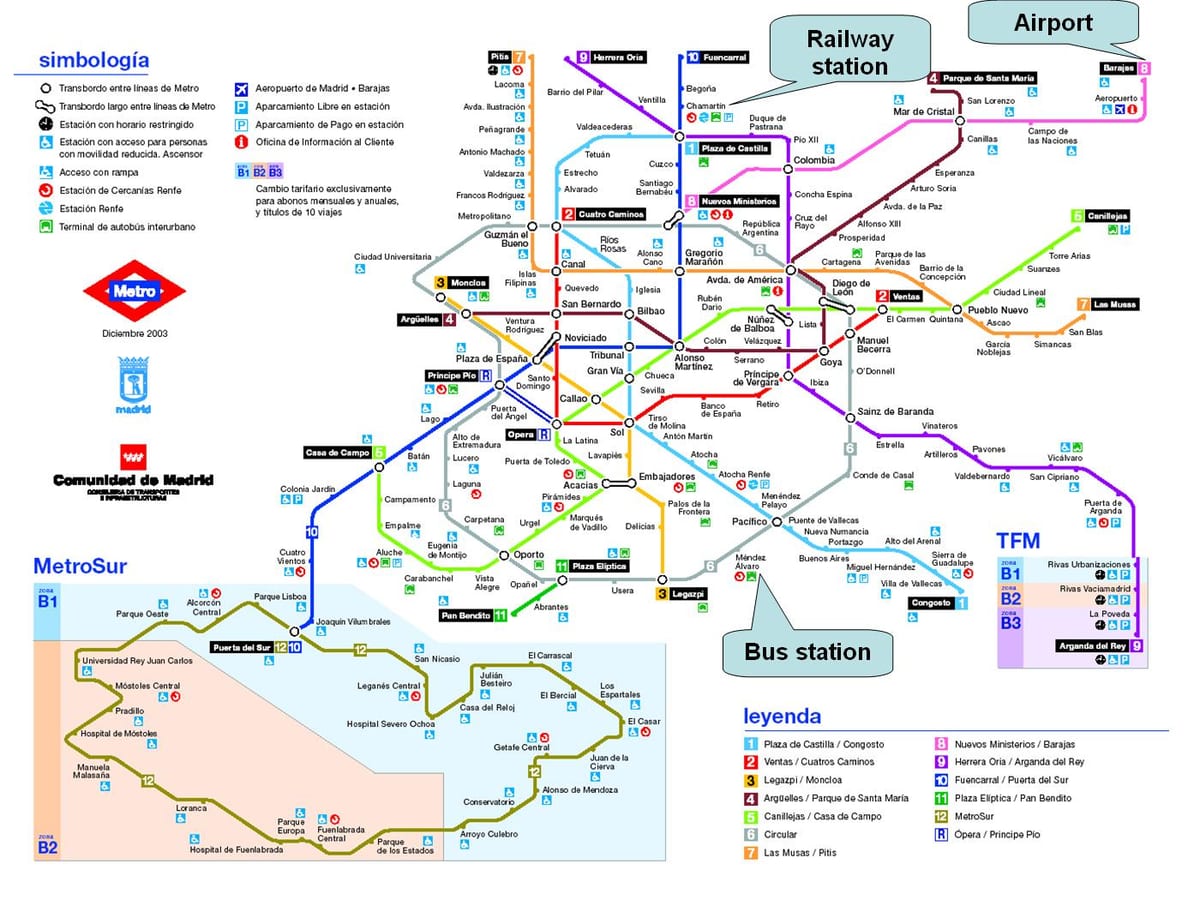 Madrid estación de ferrocarril mapa