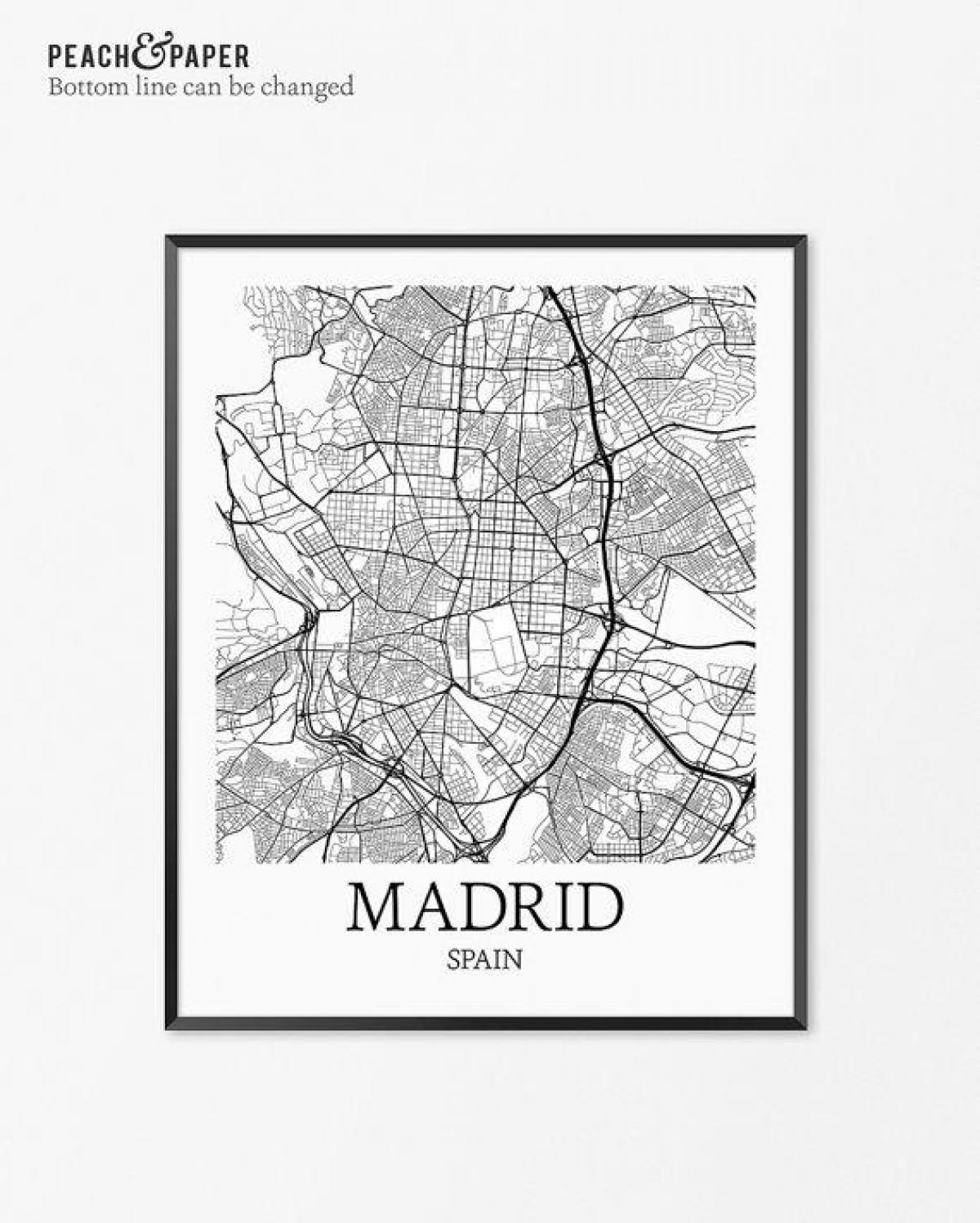 mapa de Madrid mapa cartel