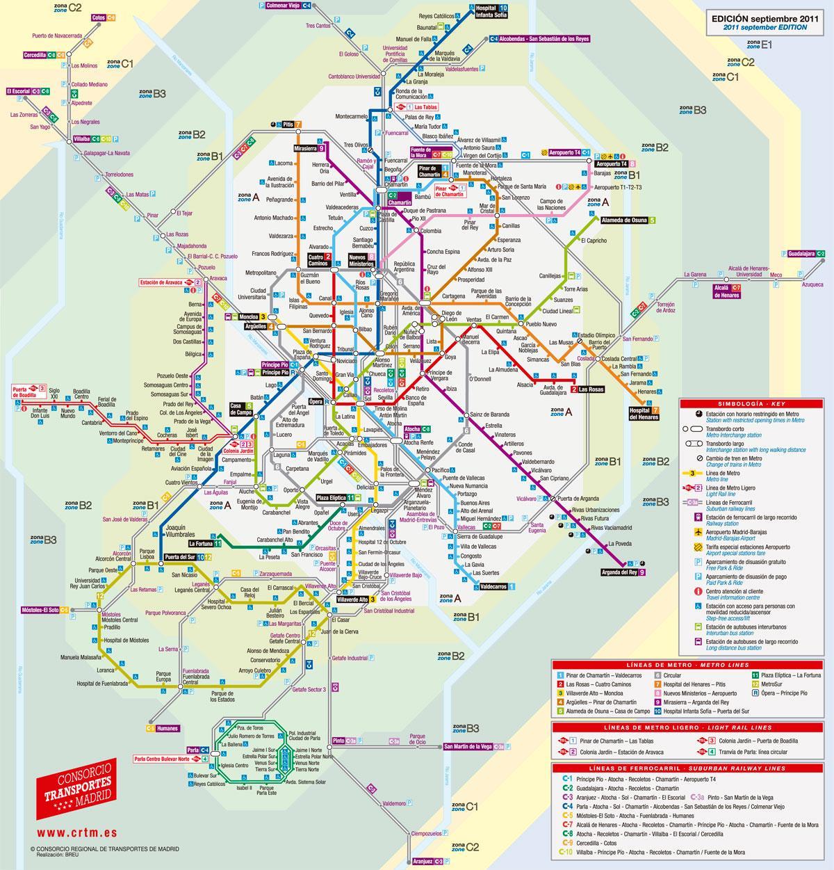 mapa de Madrid tranvía