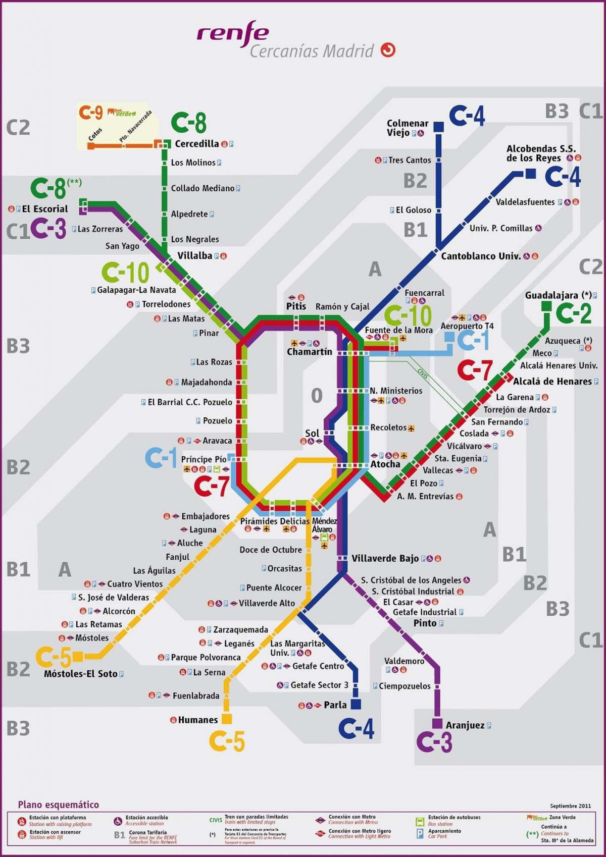 Madrid ferroviario mapa