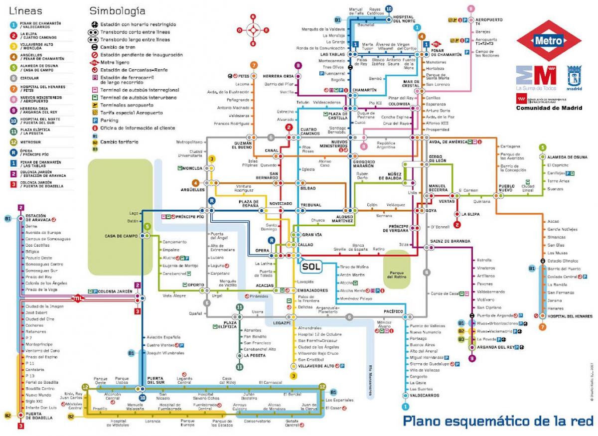 Madrid subterráneo mapa