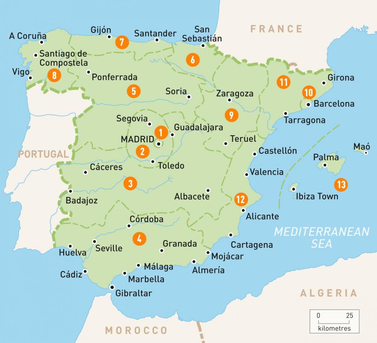mapa de Madrid área