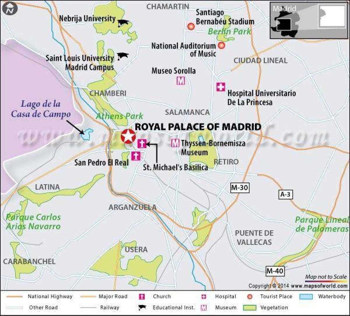 mapa do real Madrid localización
