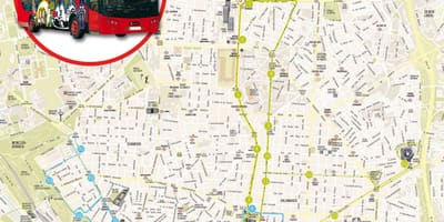 Madrid autobús de turismo mapa
