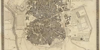 Mapa de Madrid, cidade vella