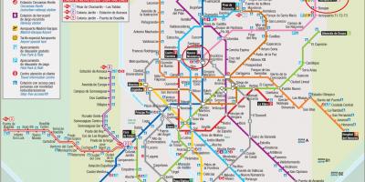 Rede de metro de Madrid aeroporto mapa