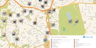 Madrid principais atraccións mapa