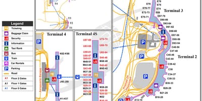 Mapa de Madrid aeroporto España