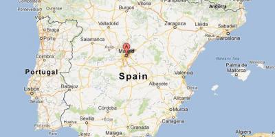 Mapa de España mostrando Madrid