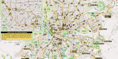 Emt de Madrid, autobús mapa