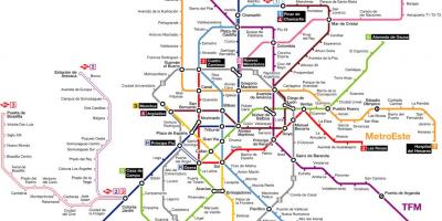 Madrid España metro mapa