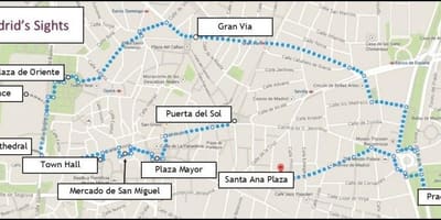 Madrid camiñando mapa