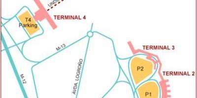 Madrid terminal de aeroporto mapa