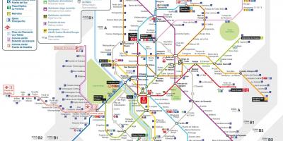 Mapa de Madrid transporte público