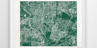 Mapa de rúa Madrid arte