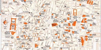 Rúa mapa de Madrid España