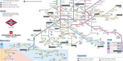 Madrid, estación de metro mapa